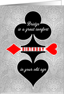 Bridge Game Themed Birthday Funny Playing Card Suits card