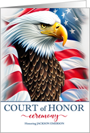 Court of Honor Ceremony Invitation Eagle Custom card