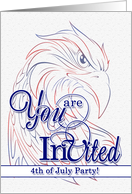 4th of July Party Invitations Patriotic American Eagle card