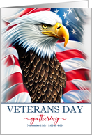 Veterans Day Party Invitations Patriotic American Eagle card