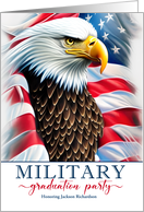 Military Graduation Party Invitations Patriotic Eagle card