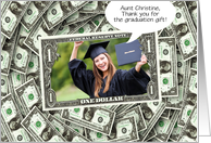 Custom Thank You for the Graduation Gift Money Photo Blank card