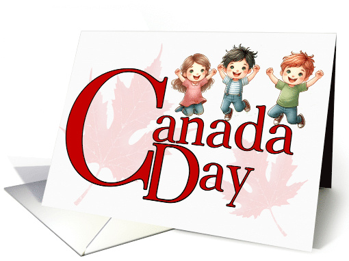 O Canada Day Maple leaf and Mouse Singing the Anthem card (1110536)