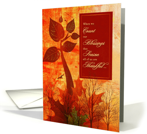 for Employee on Thanksgiving Autumn Foliage card (1120328)