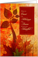 for Employee on Thanksgiving Autumn Foliage card
