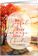 for Friend Thanksgiving Autumn Foliage Custom Text card