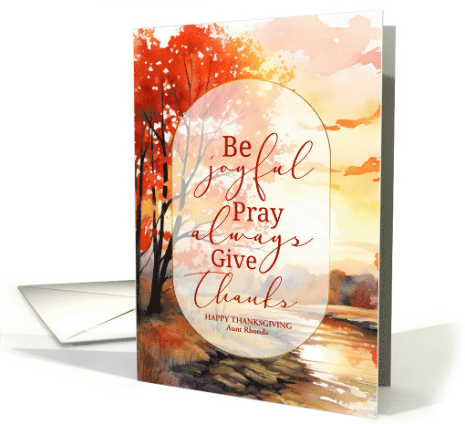 for Aunt Thanksgiving Autumn Foliage Custom card (1120378)
