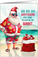 for Boyfriend Christmas Cool Santa in Sunglasses card