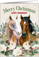 Custom Relation Western Themed Horse Christmas card