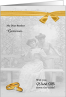 Walk Me Down the Aisle Vintage Lesbian Wedding Custom card