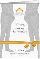 Will You Be in Our Wedding Two Grooms Gay Wedding Custom card