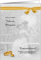 Custom Congratulations Two Brides Lesbian Wedding card