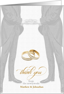 Custom Gay Wedding Thank You Two Grooms Blank card