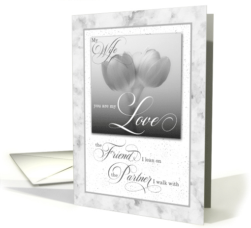 for Wife Sentimental Love and Romance Silver Tulips card (1131418)