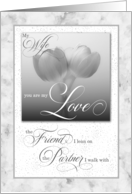 for Wife Sentimental Love and Romance Silver Tulips card