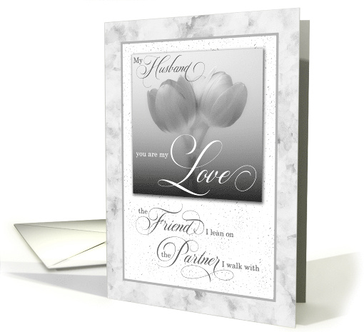 for Husband Sentimental Love and Romance Silver Tulips card (1131428)