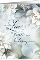 for Wife Wedding Anniversary Sentimental White Magnolias card
