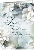 Custom Life Partner Birthday White Magnolias and Teal card