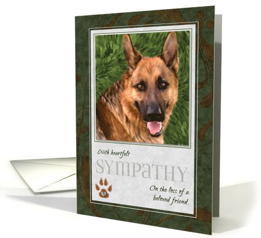 German Shepherd Pet Sympathy Loss of a Dog card (1144944)