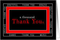A Thousand Thank Yous Multi Language with Red card