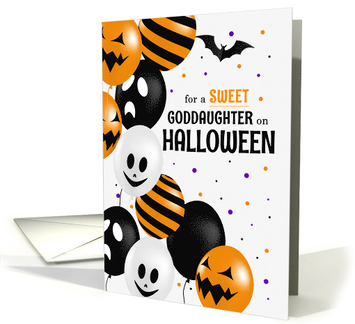 for Goddaughter Halloween Balloons and Polka Dots card (1148494)