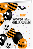 for Goddaughter Halloween Balloons and Polka Dots card