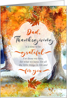 for Dad on Thanksgiving Sentimental Autumn Forest card