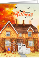 Halloween Autumn Home in Autumn card