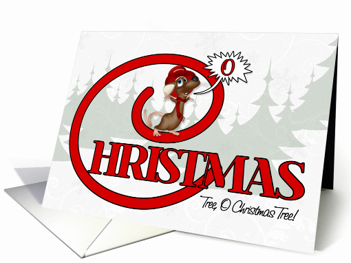 O Christmas Tree Singing Mouse card (1160168)