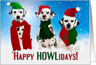from All of Us Christmas Dalmatian Dogs Merry & Bright card