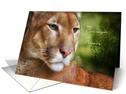 Encouragement Mountain Lion Courage and Power card (1175606)
