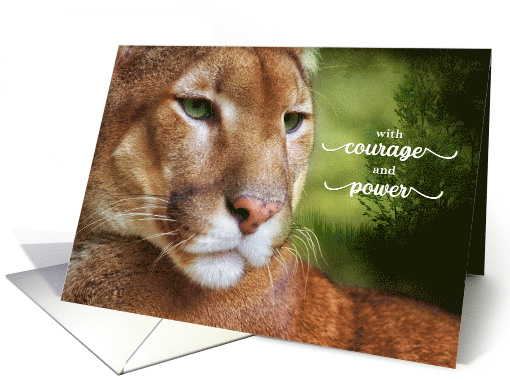 Encouragement Mountain Lion Courage and Power card (1175606)