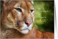 for Cancer Patient Mountain Lion Courage and Power card