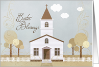 Easter for Religious Leader Church Illustration in Sepia Tones card