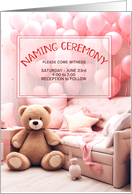 Baby Naming Ceremony for a Girl in Purple and Blue card