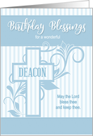 for Deacon on his Birthday Cross with Blue Stripes card