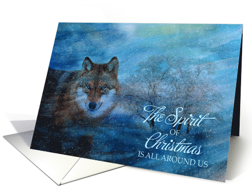 The Spirit of Christmas Wolf in the Snow card (1197932)