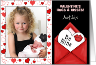 for Aunty on Valentine’s Day from Kids Custom Photo card