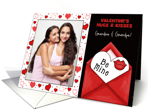 for Grandparents on Valentine's Day from Grandchildren Photo card