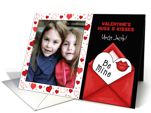 for Uncle on Valentine's Day from Niece or Nephew with Photo card