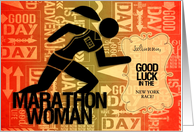 Good Luck Marathon Woman Custom card