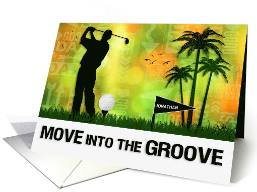 Custom Good Luck Golfer Golf Sports Theme card (1235004)