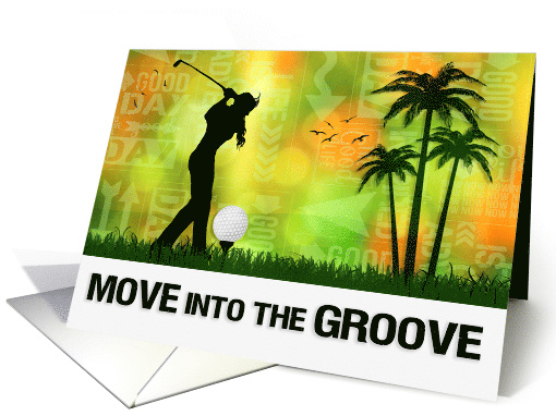 Good Luck for Female Golfer Golf Sports Theme card (1235768)