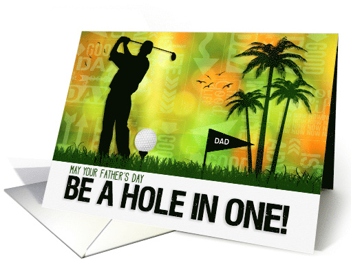 Custom Father's Day Golfer Golf Sports Theme card (1235782)