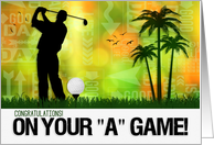 Golf Game Congratulations Golfer Sports Theme card