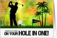 Custom Hole in One Congratulations Golf Sports Theme card
