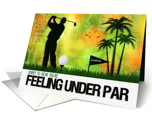 Custom Get Well Golfer Golf Sports Theme card (1250188)