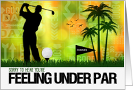 Custom Get Well Golfer Golf Sports Theme card