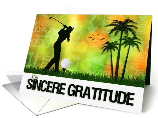 Thank You Golfer Female Golfer Sports Theme card (1250196)