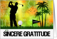 Custom Thank You Golfer Golfer Sports Theme card